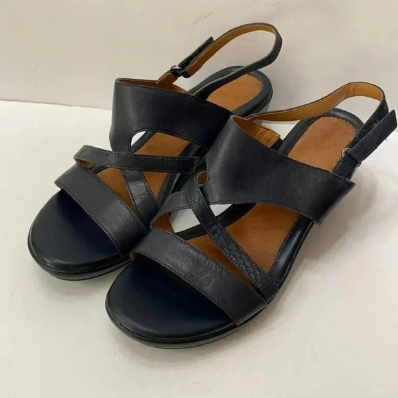 Naturalizer Tenor 9W Navy 2"‎ comfort wedges - Picture 1 of 8